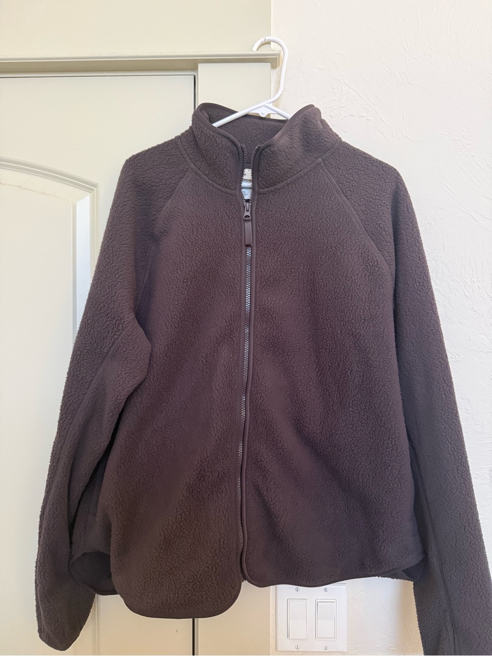H&M Cozy Full-Zip Purpley/Brown Fleece Jacket